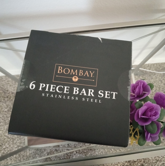6 Piece Stainless Steel Bar Set NIB - Picture 2 of 4